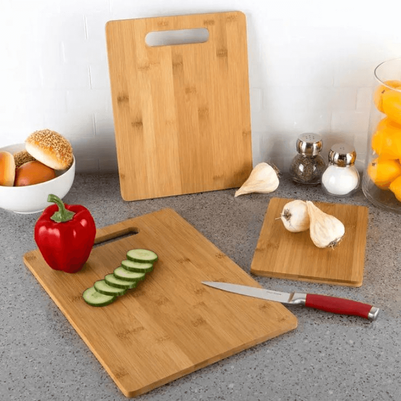 PuraPlanetCo™ 3 PCS Bamboo Chopping and Serving Boards