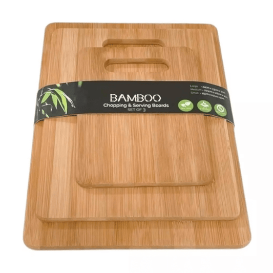 PuraPlanetCo™ 3 PCS Bamboo Chopping and Serving Boards